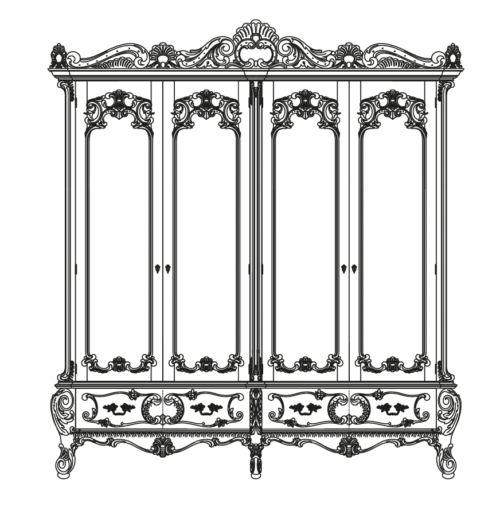 Skriňa 4 dv. CLEOPATRA LUX