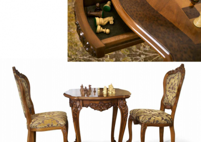 411 - Šachový stolík cleopatra 800x800x770